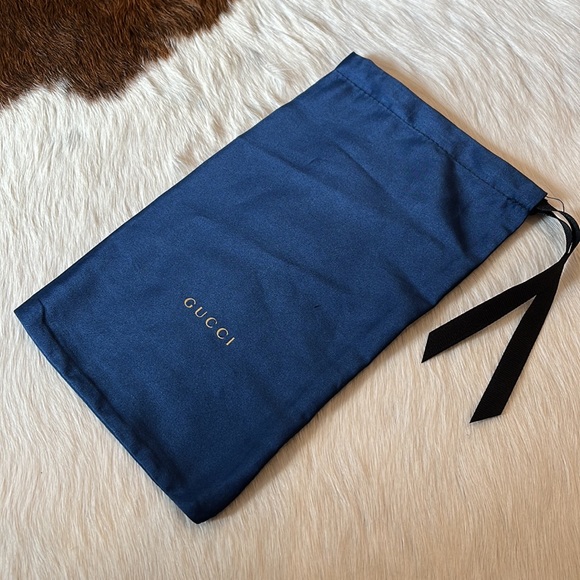 Gucci Accessories - Gucci Dark Blue Satin Small Dustbag